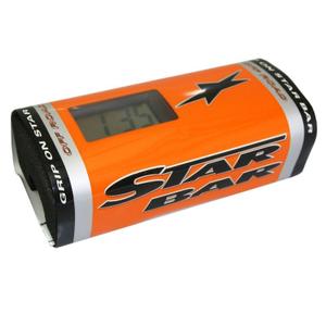 154337-handlebar-foam-with-integrated-clock-for-handlebars-without-bar-starbar-booster-pads-orange-one-size